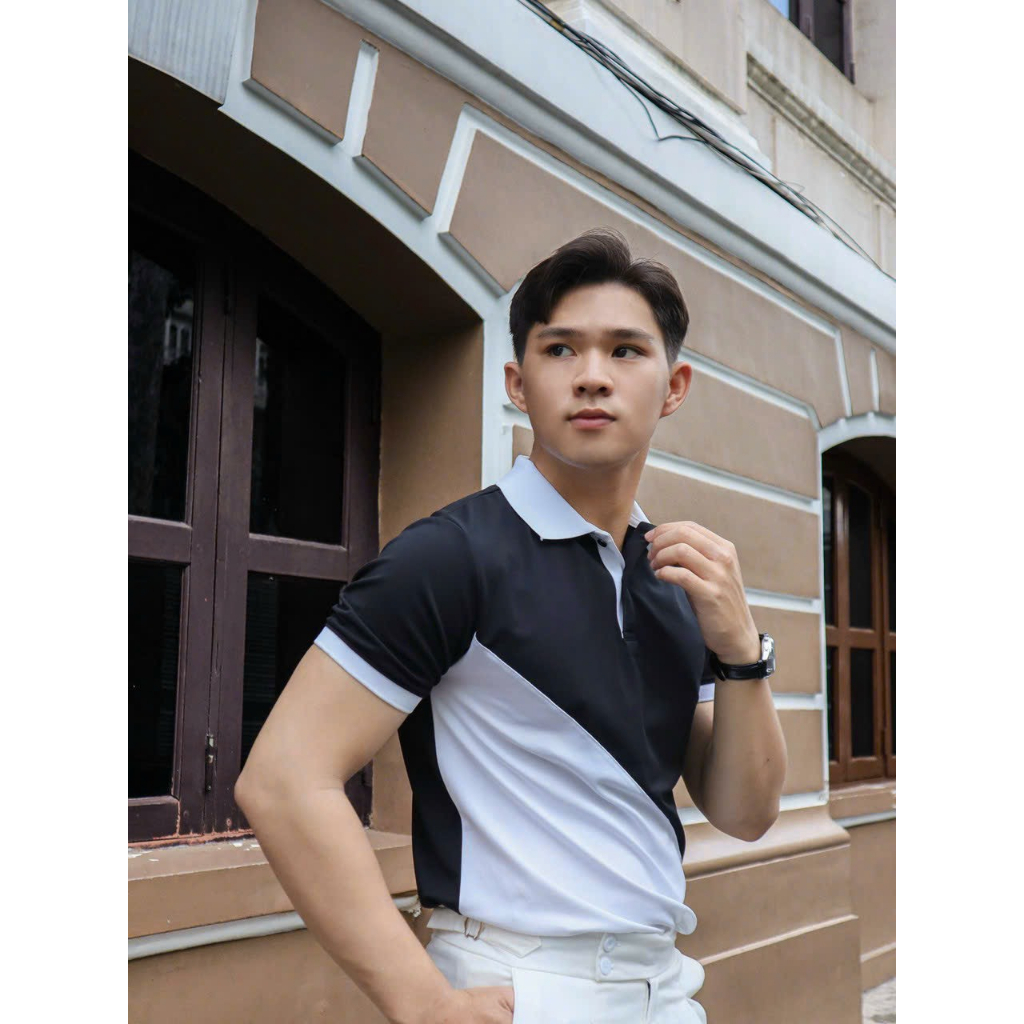 Áo thun polo nam phối màu, vải mềm mịn, thun cá sấu thoáng mát - TM2