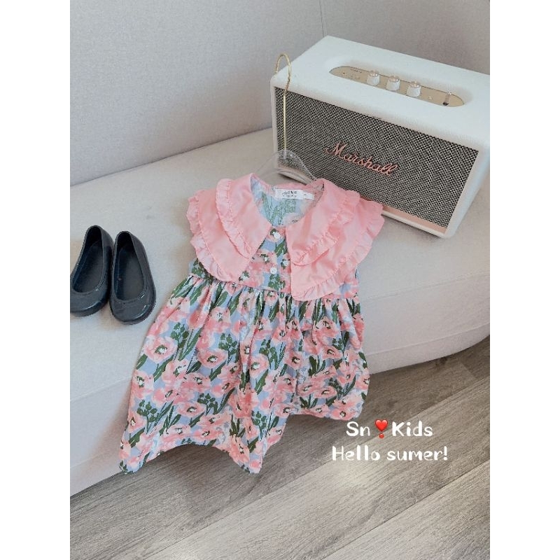 🖤🖤Váy thô thiết kế cổ bèoChất thô mềm . size 8_30kg
