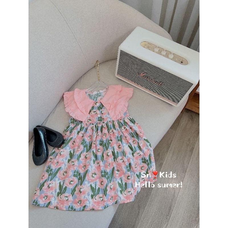 🖤🖤Váy thô thiết kế cổ bèoChất thô mềm . size 8_30kg