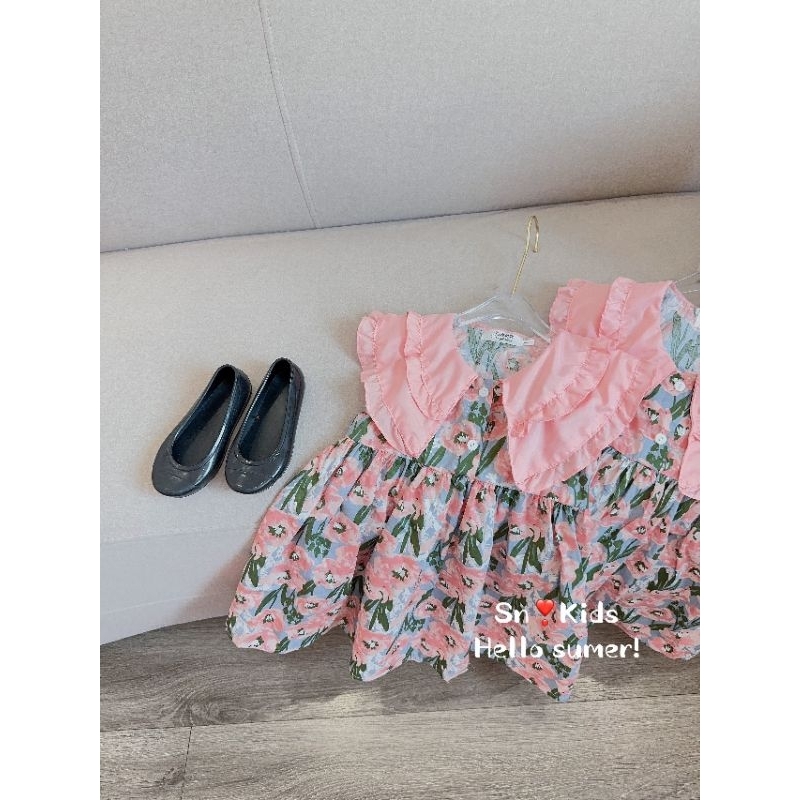 🖤🖤Váy thô thiết kế cổ bèoChất thô mềm . size 8_30kg