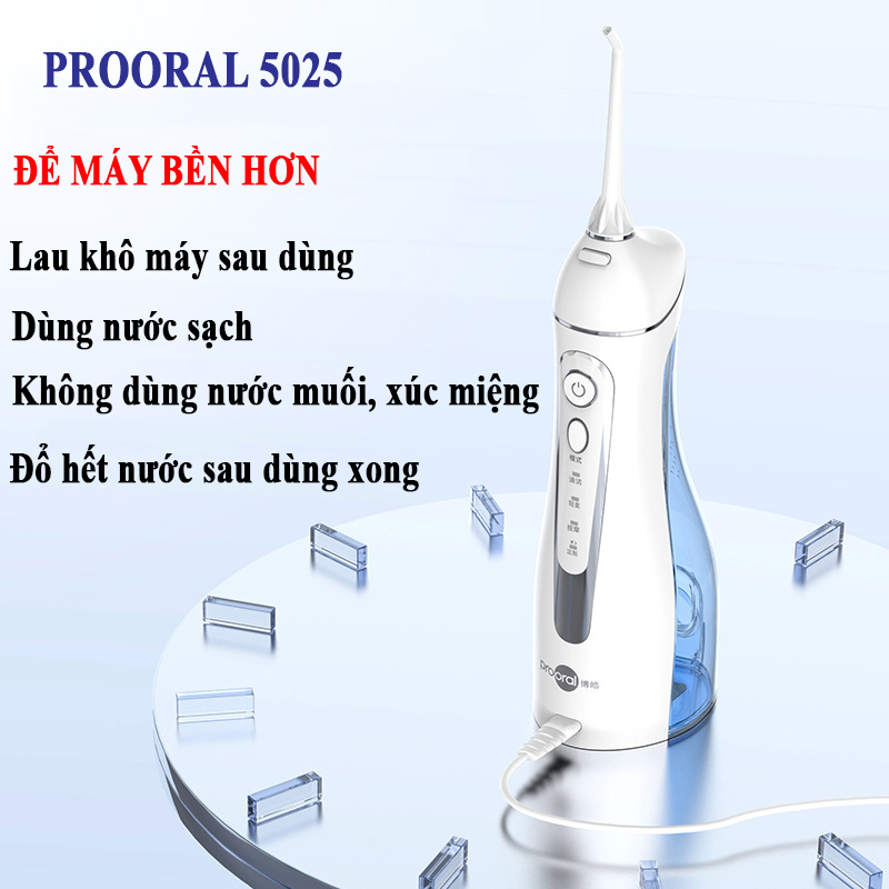 Máy tăm nước cầm tay Prooral 5025 bản nội địa Trung bán chạy nhất, chăm sóc răng miệng