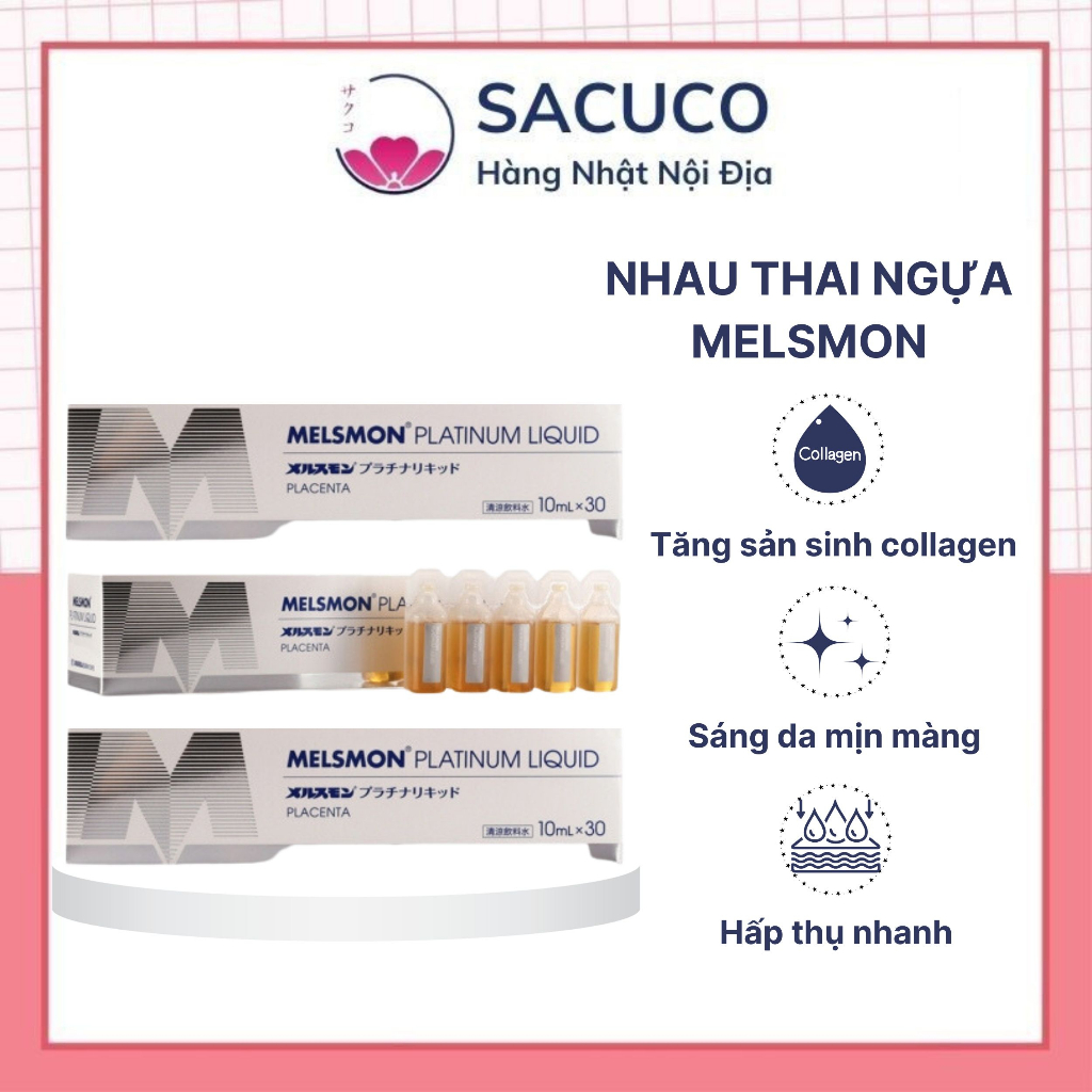 Nhau Thai Ngựa Melsmon Platinum Liquid Placenta