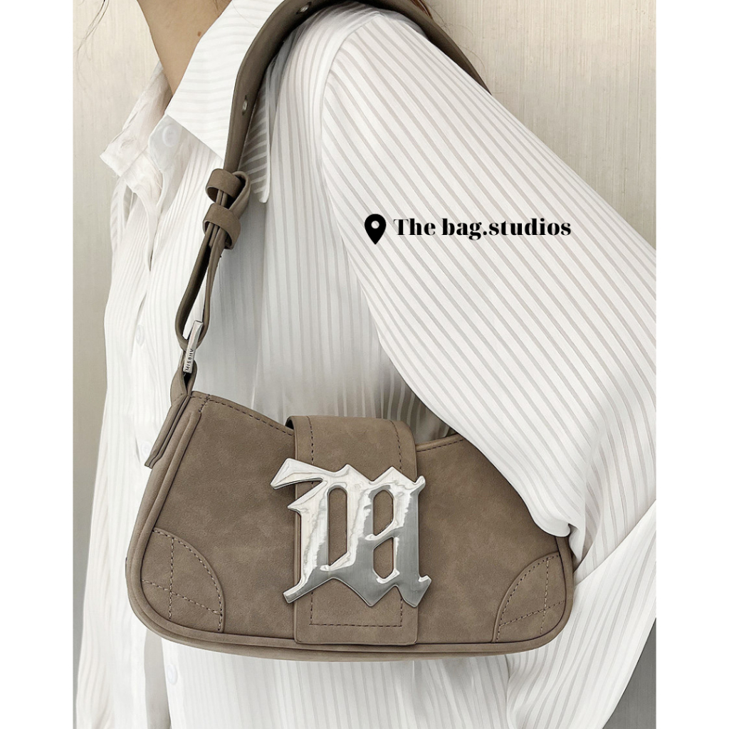 Túi xách nữ đeo vai phong cách Y2K họa tiết chữ M thời trang Âu Mỹ