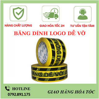 [GIÁ TẬN XƯỞNG] COMBO 6 CUỘN (1 CÂY) CUỘN Băng Dính Logo Hàng Dễ vỡ Loại Mỏng Giá Rẻ Hà Nội