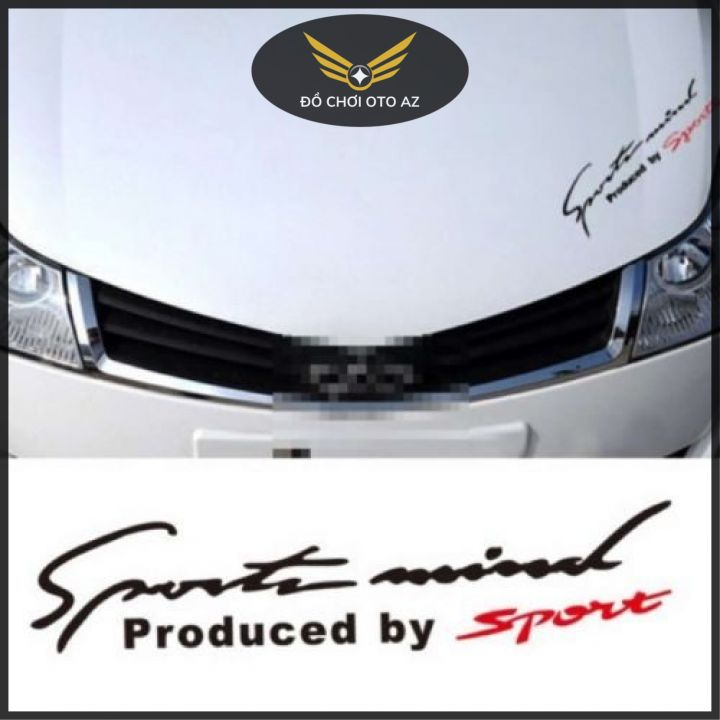 Tem dán nắp capo xe oto chữ Sport Mind prodeced - Tem sport  dán nắp capo by Đồ chơi ô tô AZ94
