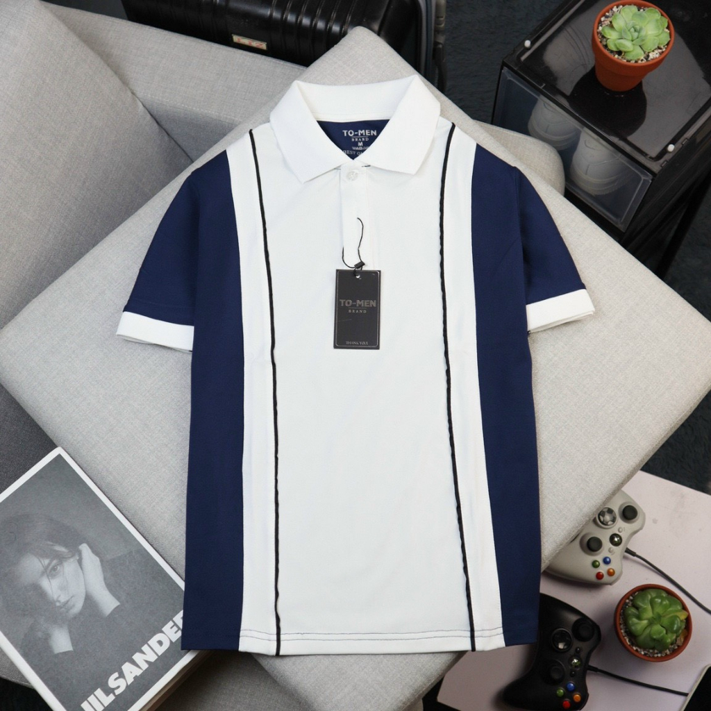 Áo thun polo nam phối màu, vải mềm mịn, thun cá sấu thoáng mát - TM5