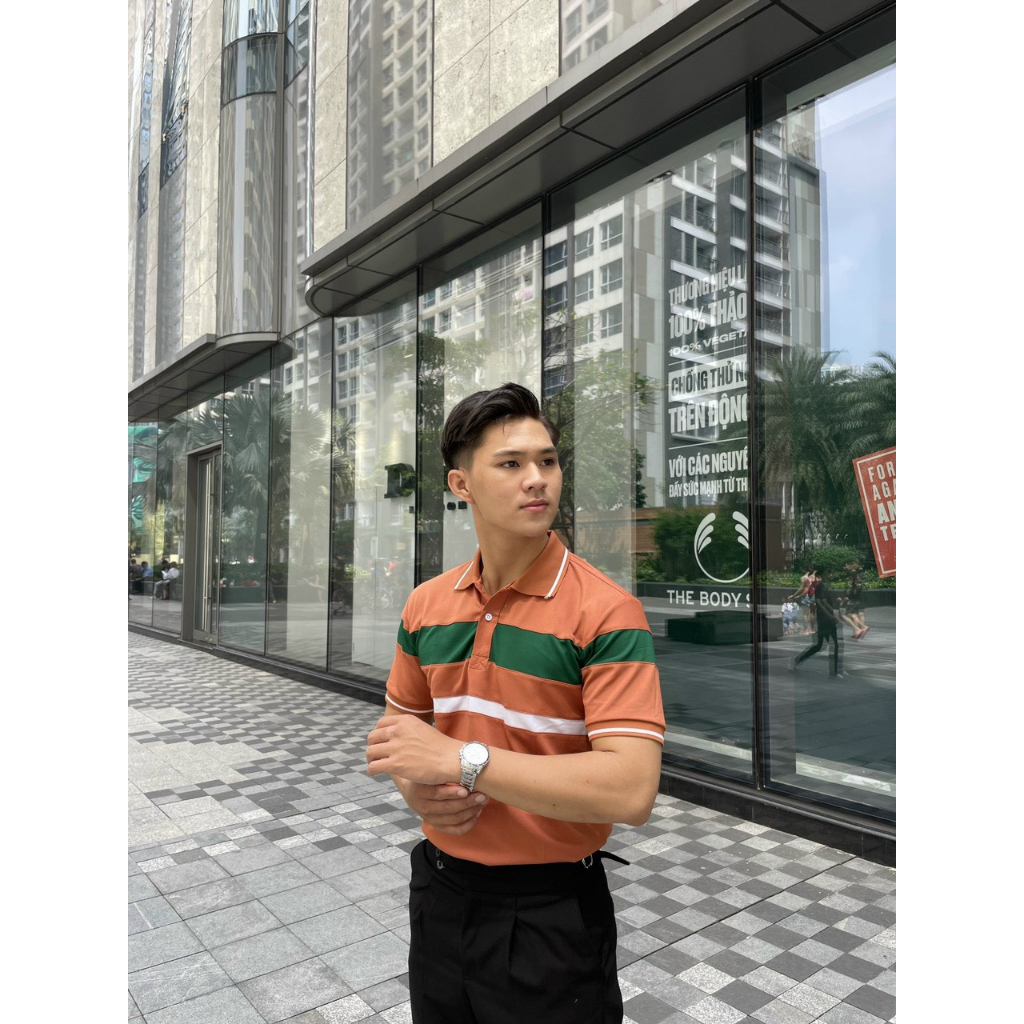 Áo thun polo nam phối màu, vải mềm mịn, thun cá sấu thoáng mát - TM4