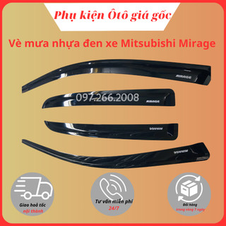 Vè che mưa xe Mitsubishi Mirage nhựa đen thái cao cấp, dày dặn, sáng bóng