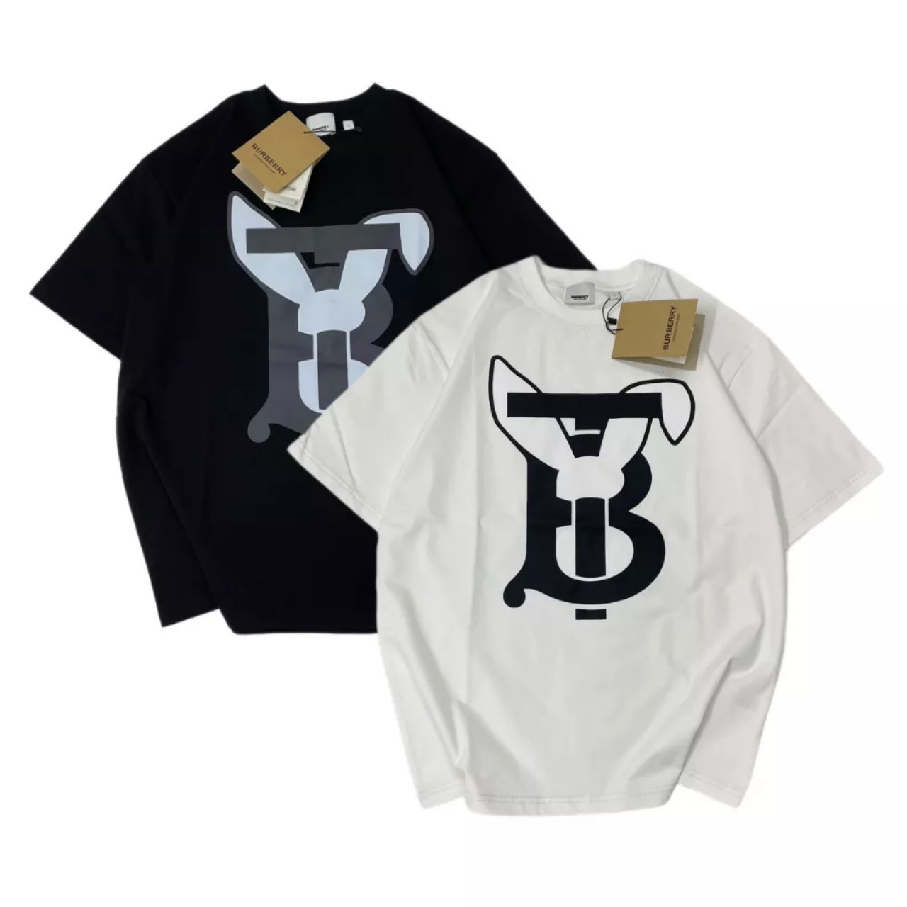 Áo thun BERBERRY thỏ form Unisex 100% cotton cao cấp, áo phông form rộng