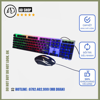 Combo bàn phím chuột Chuyên Game giả cơ G21/K-Snake Led 7 Màu
