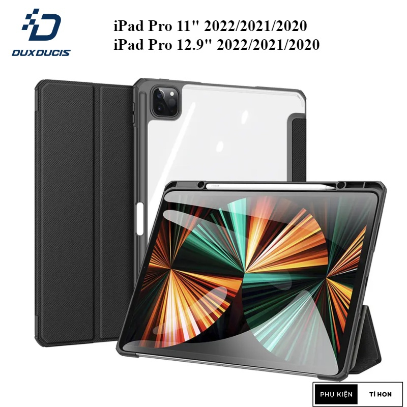 [PHUKIENTIHON] Bao da DUX DUCIS Toby dành cho iPad Pro 11"/12.9" (M2 2022/ M1 2021/ 2020) With Pencil Holder