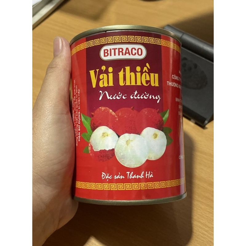 Vải Thiều Ngâm Nước Đường Đóng Lon 565g - BITRACO