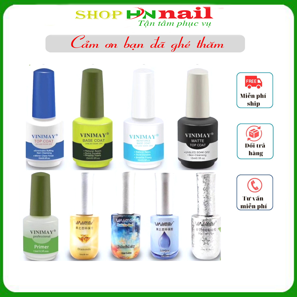 Bộ sản phẩm vinimay chăm sóc trang trí móng làm đẹp nail hỗ trợ sơn móng tay shop hnnail