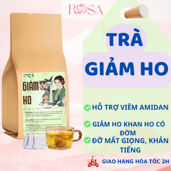 Trà giảm ho thảo mộc hỗ trợ giảm viêm Amidan tốt cho thanh quản giúp ấm họng giảm khàn tiếng ho khan mất giọng