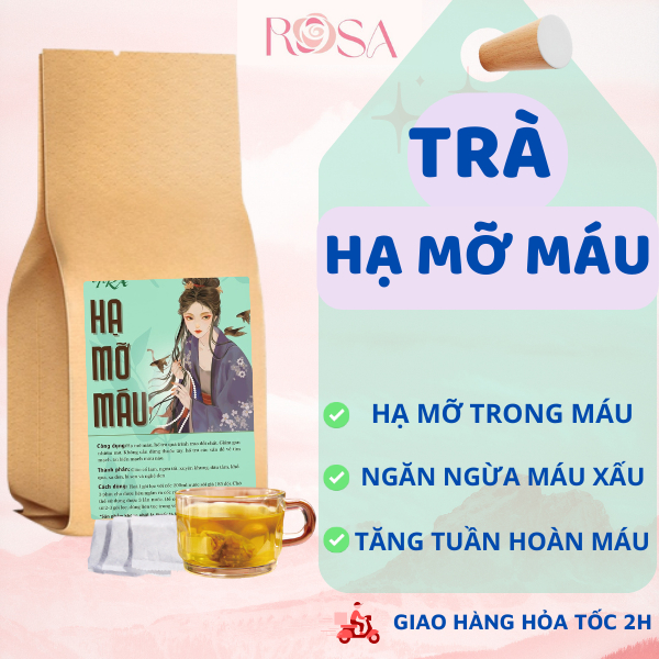 Trà hạ mỡ máu thảo mộc hỗ trợ giảm máu xấu máu nhiễm mỡ hỗ trợ giảm cân tăng cường trao đổi chất và sức đề kháng