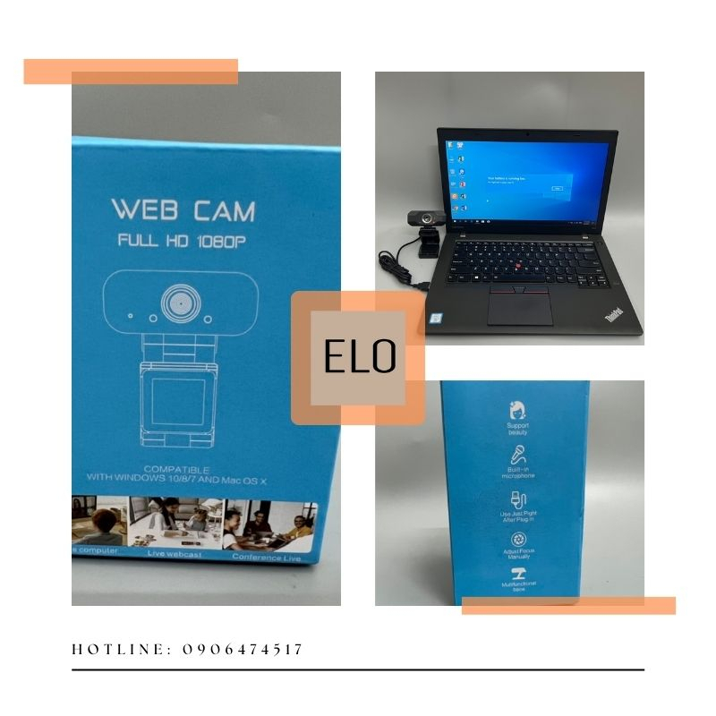 Webcam Full HD 1080P (Camera rời cho laptop và PC)