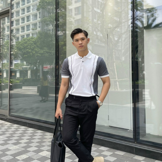 Áo thun polo nam phối màu, vải mềm mịn, thun cá sấu thoáng mát - TM5