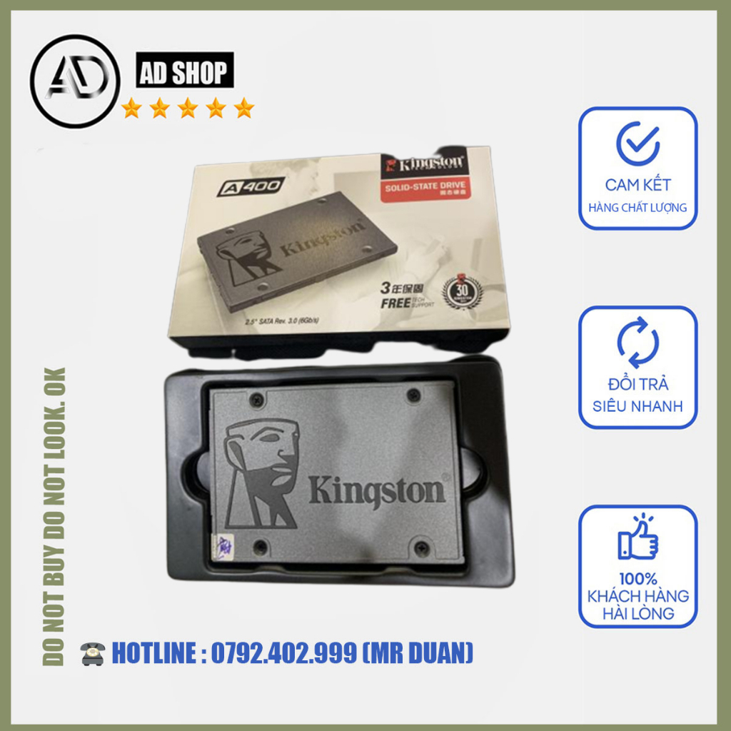 Ổ Cứng SSD KINGSTON 240GB A400 hàng mới bảo hành 36 tháng | BigBuy360 - bigbuy360.vn