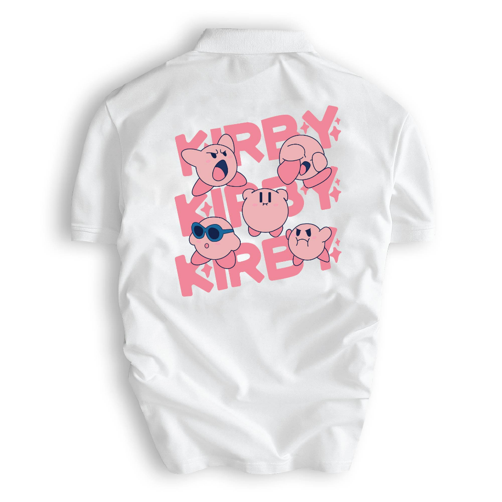 Áo thun POLO nam nữ UNISEX thiết kế KIRBY dễ thương vải cá sấu cotton cao cấp chuẩn form