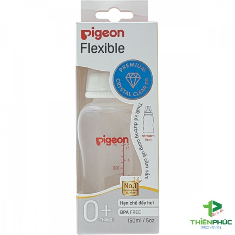 Bình sữa pigeon streamline 150ml.