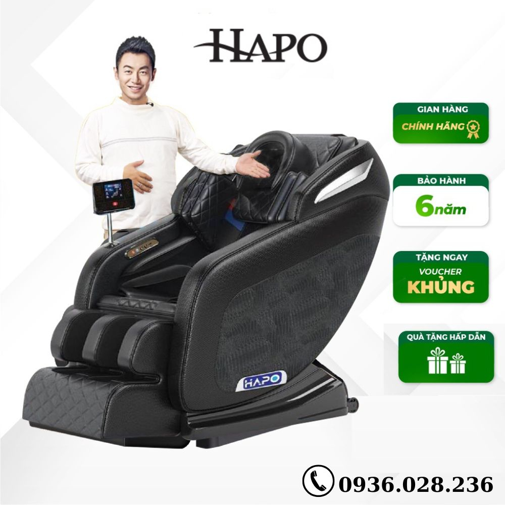 Ghế massage toàn thân HP01 12 điểm xoa bóp, ghế mát xa công nghệ hồng ngoại Nhật Bản mát sa không trọng lực