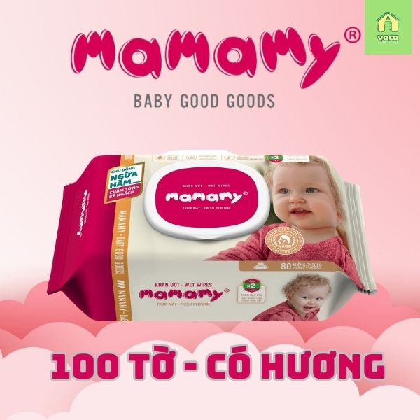 (CÓ 120 TỜ) KHĂN ƯỚT MAMAMY KHÔNG/CÓ MÙI CÓ NẮP TIỆN LỢI GIÁ RẺ 100/120 TỜ