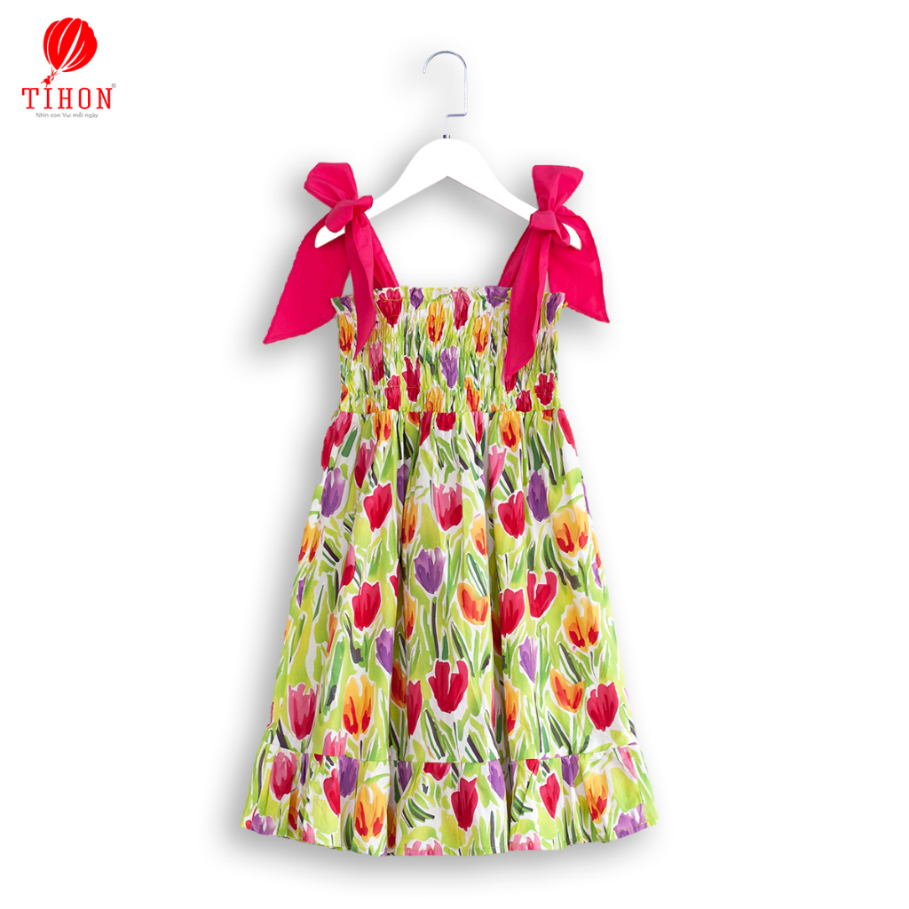 Váy cho bé gái TIHON cao cấp chất liệu thoáng mát thiết kế điệu đà cho trẻ từ 3 đến 14 tuổi VT0750404