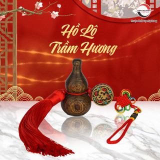  Hồ lô trầm hương - Phong Thủy Tam Nguyên - Phong Thuỷ Treo Xe Ô tô - Chiêu tài tăng lộc bình an - Dây hồ lô treo xe 