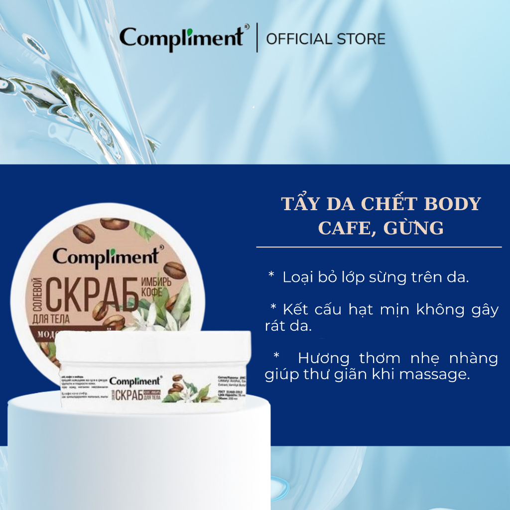 Tẩy da chết body làm sạch cơ thể Compliment giúp giảm mụn lưng 200ml