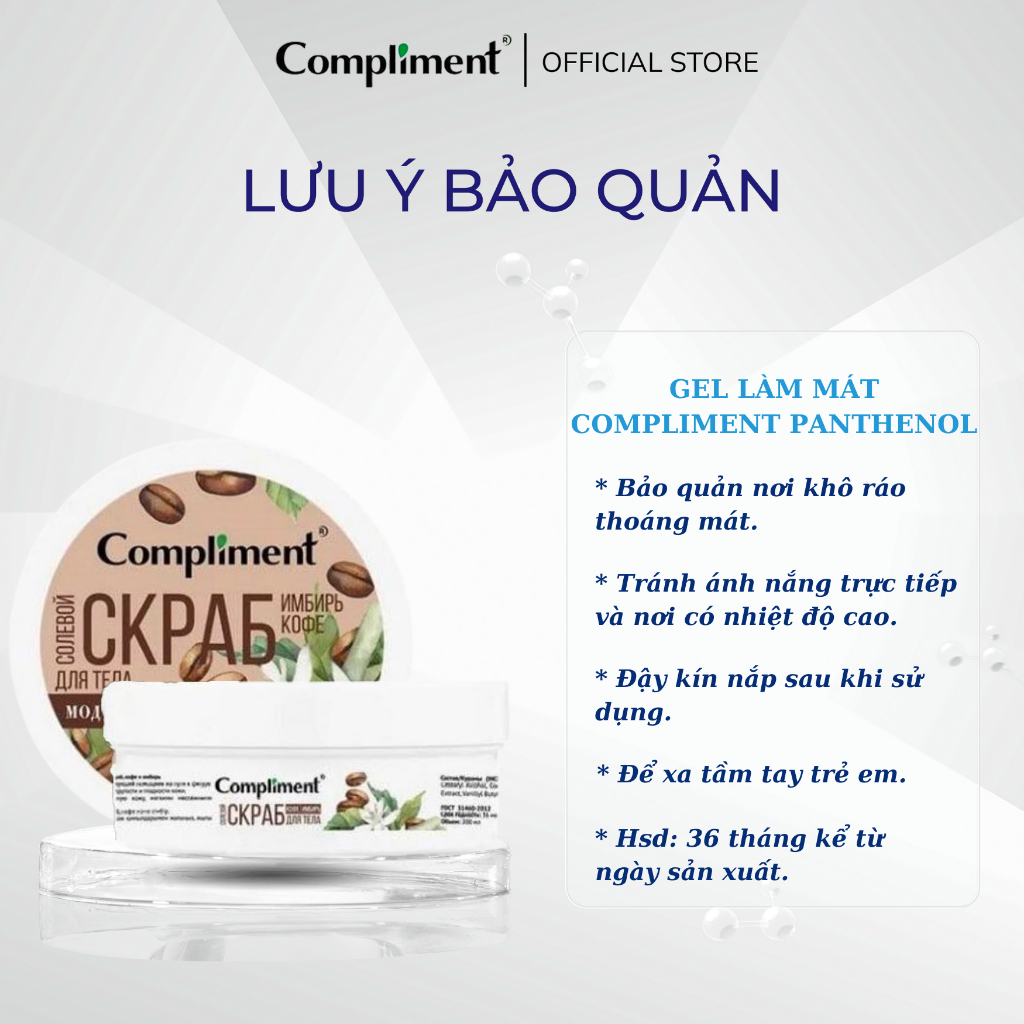 Tẩy da chết body làm sạch cơ thể Compliment giúp giảm mụn lưng 200ml
