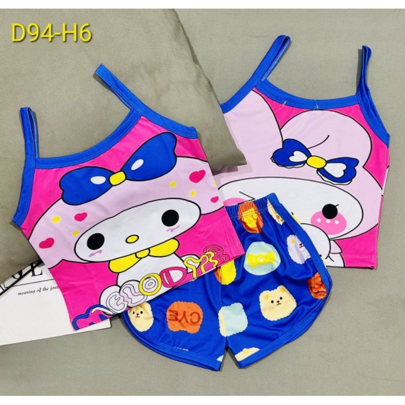 MÃ D94 BỘ 2 DÂY BÉ GÁI THUN LẠNH 3D SIZE 20-40KG