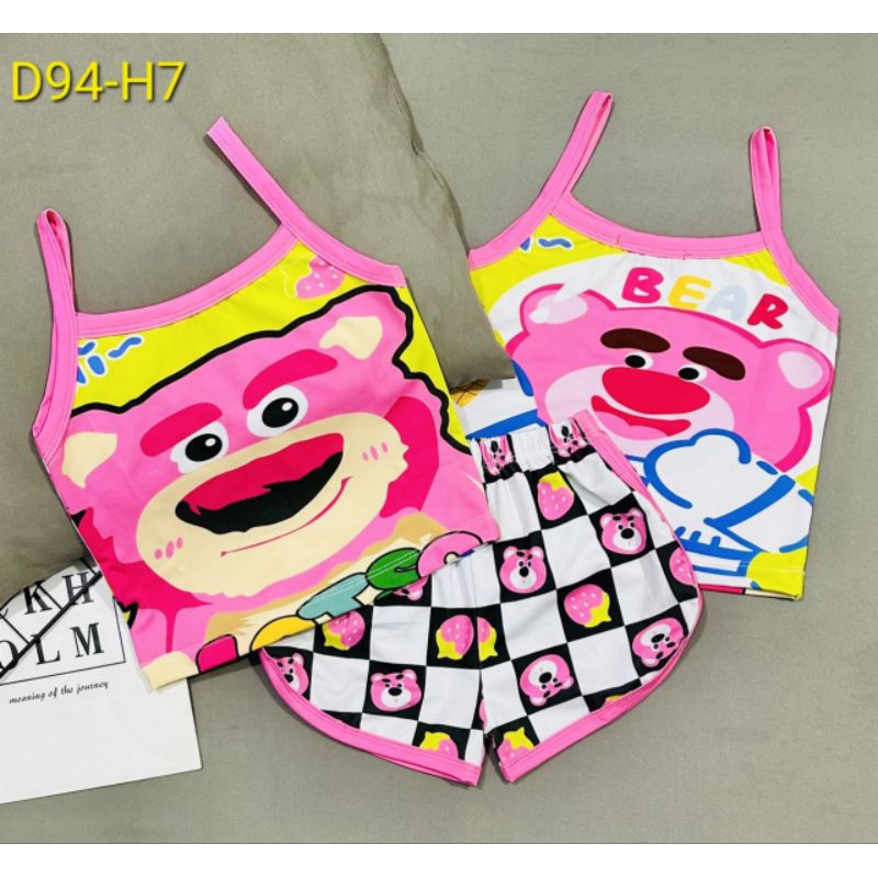 MÃ D94 BỘ 2 DÂY BÉ GÁI THUN LẠNH 3D SIZE 20-40KG