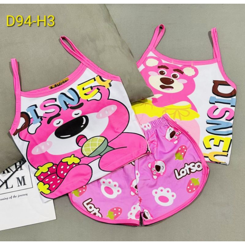 MÃ D94 BỘ 2 DÂY BÉ GÁI THUN LẠNH 3D SIZE 20-40KG