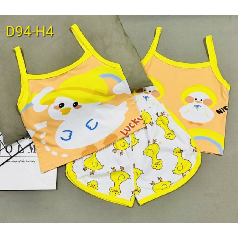 MÃ D94 BỘ 2 DÂY BÉ GÁI THUN LẠNH 3D SIZE 20-40KG