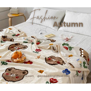 Chăn nhung tuyết sữa phong cách Hàn Quốc siêu mềm mịn 1,5kg- mẫu mới nhất 2023 Xịn Decor