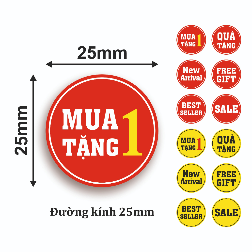 Sale Sticker label_Tem nhãn in Sale sticker_100pcs