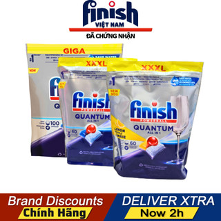 Viên rửa bát Finish Quantum - Finish Quantum All in One thế hệ mới (Hương Chanh, Táo) - Finish chính hãng