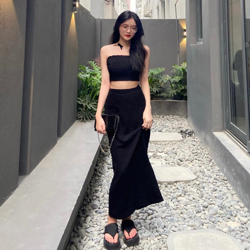 Chân Váy Midi Dáng Dài Tôn Dáng Tôn Eo Mã D01 SNUPI