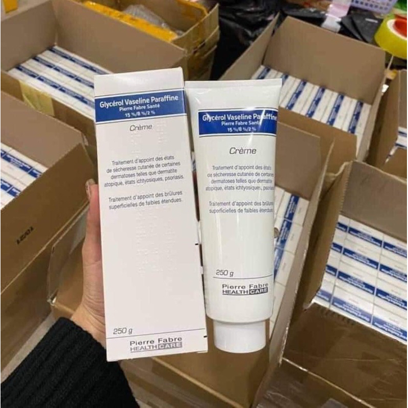 Kem Glycerol Vaseline Paraffine 250g ngừa nẻ, chàm sữa cho bé - hàng Pháp