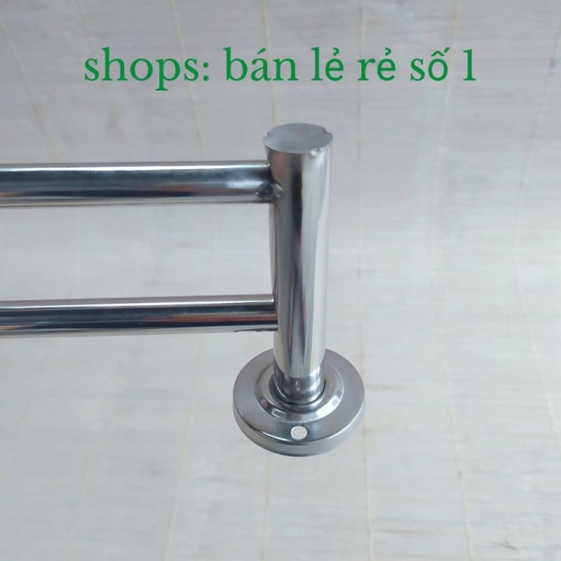 Giá treo khăn mặt, móc treo khăn tắm, bằng inox dài 61cm
