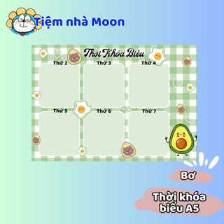 1 TỜ THỜI KHÓA BIỂU DÁN ĐƯỢC