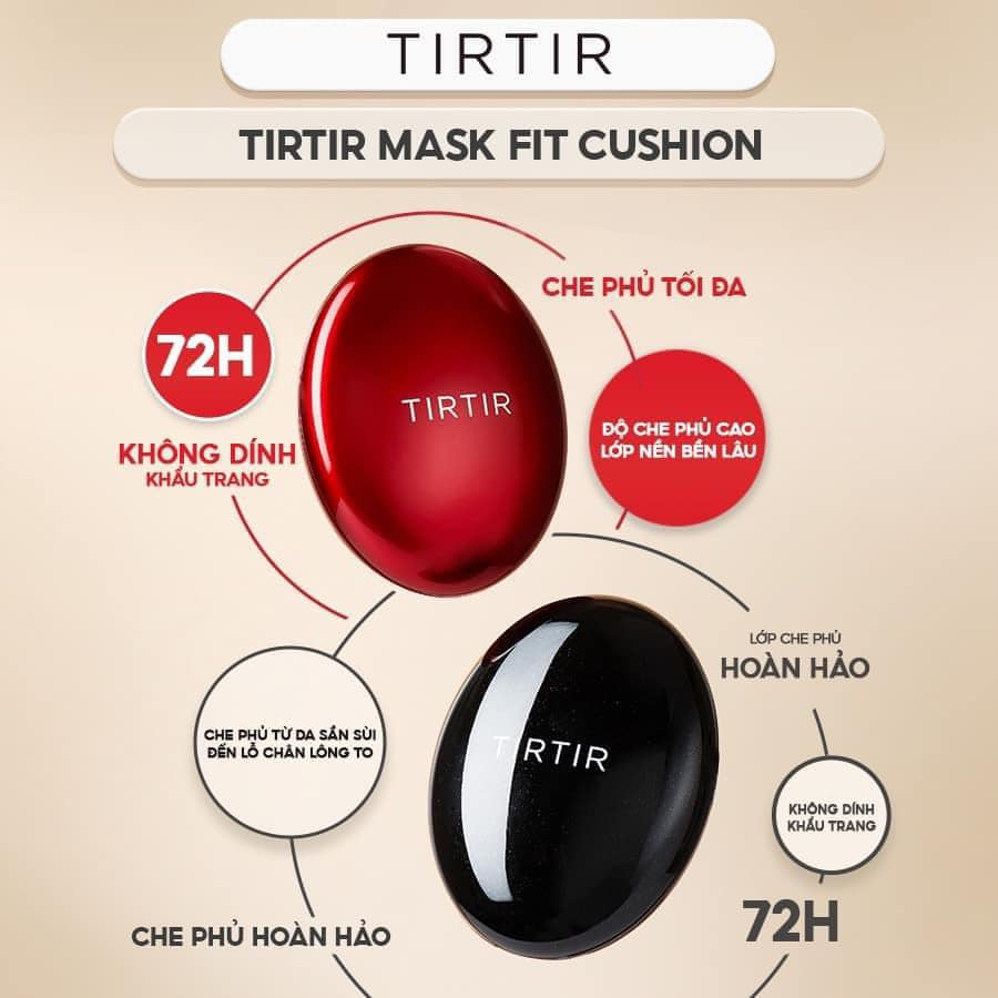Phấn nước TIRTIR Mask Fit Cushion - My Glow Cream Cushion - Mask Fit Red Cushion - Bebeau