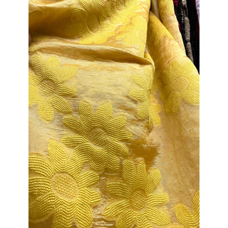 vải organza hoa ép nổi
