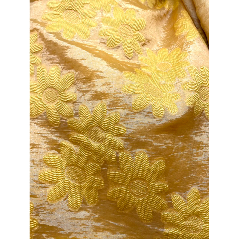 vải organza hoa ép nổi