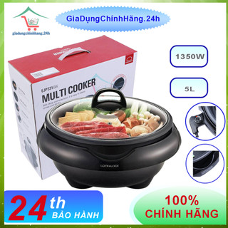 🌺nồi lẩu điện nướng đa năng locknlock ejp331blk -5l- hàng chính hãng