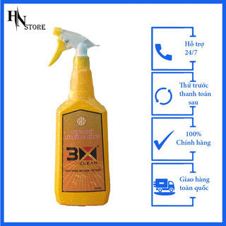 Dung dịch tẩy đa năng 3X CLEAN ( tẩy rửa dầu nhớt, dầu mỡ, tẩy rửa nhà bếp, phòng khách, làm sạch lốp xe, yên xe. 1000ml