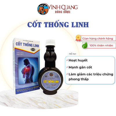 Cốt Thống Linh VĨNH QUANG chai 280ml - Hỗ trợ hoạt huyết, phong thấp, thấp khớp, đau lưng