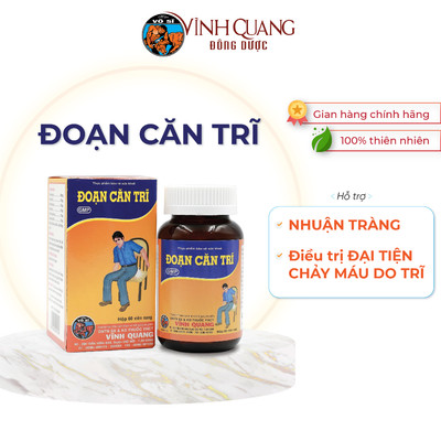 13/09/27 Đoạn Căn Trĩ VĨNH QUANG - Hỗ trợ giảm trĩ nội, trĩ ngoại, chảy máu do trĩ - Hộp 60 viên
