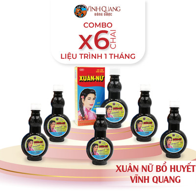 Combo 6 chai Xuân Nữ Bổ Huyết VĨNH QUANG 280ml - Điều hòa kinh nguyệt, liệu trình 1 tháng