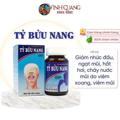23/07/27 Tỷ Bửu Nang VĨNH QUANG -Viêm xoang, Viêm mũi dị ứng, Nghẹt mũi, Chảy nước mũi - Hộp 60 viên